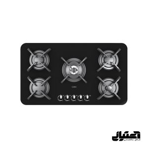 گاز پاردیک مشکی شیشه ای کن مدل صفحه ای توکار