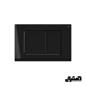 کلید فلاش تانک توکار ایران مدل چهارگوش مشکی براق