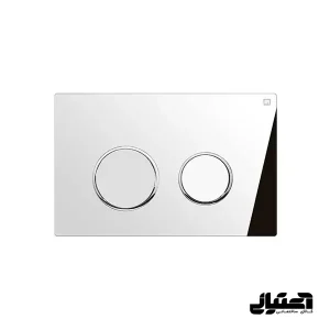 کلید فلاش تانک توکار ایران مدل گرد کروم با رینگ کروم کد 16