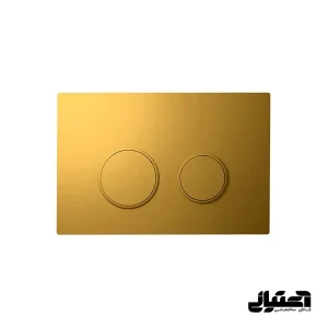 کلید فلاش تانک توکار ایران مدل گرد طلایی مات کد 111