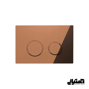 کلید فلاش تانک توکار ایران مدل گرد رزگلد براق کد 19