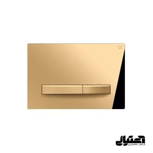 کلید فلاش تانک توکار ایران مدل پرایم استیل 1 میل طلایی میرور کد 61